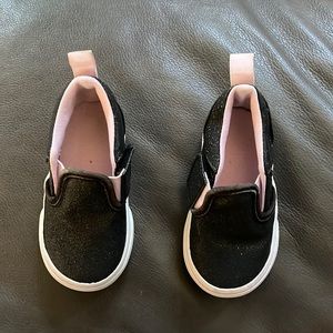 Toddler vans sparkly black sz 5 *used*